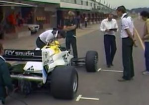 Senna Williams Test Donington 1983