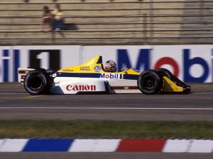 Mansell Williams rear wing test Hockenheim 1988
