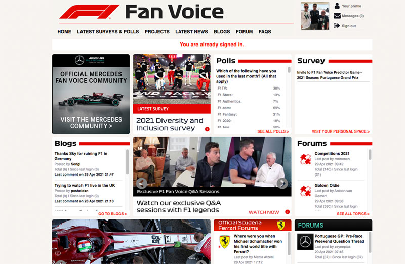 F1 Fan Voice - Screenshot