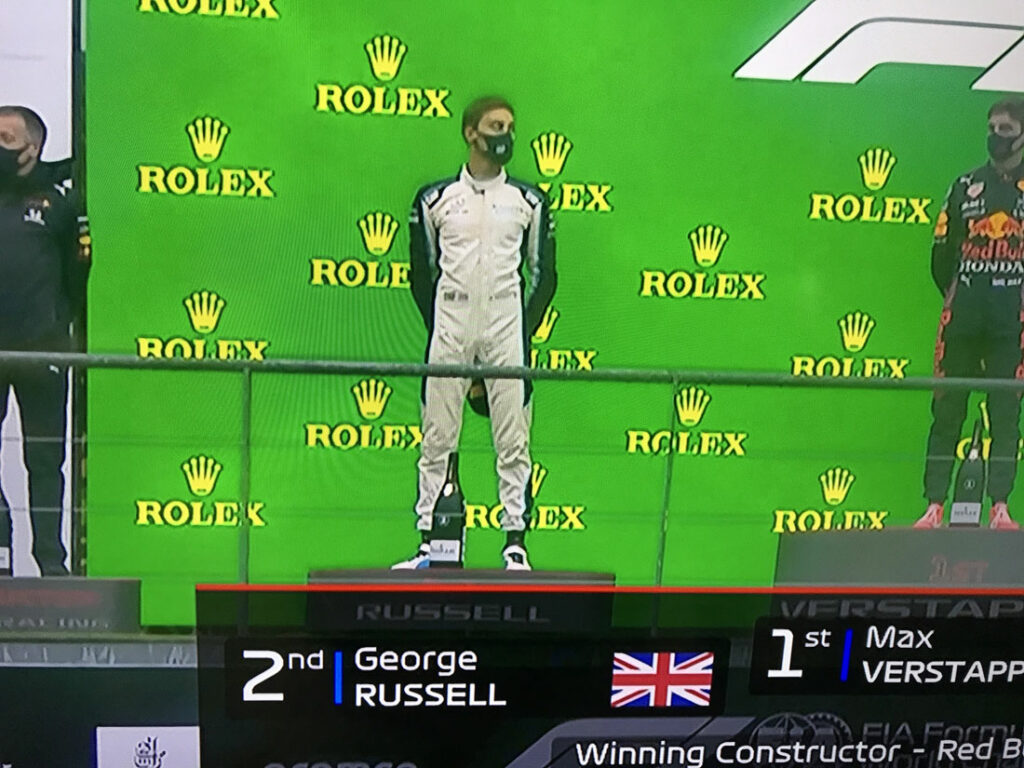 George Russell Belgian Grand Prix Podium