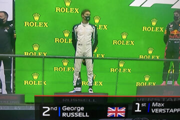 George Russell Belgian Grand Prix Podium