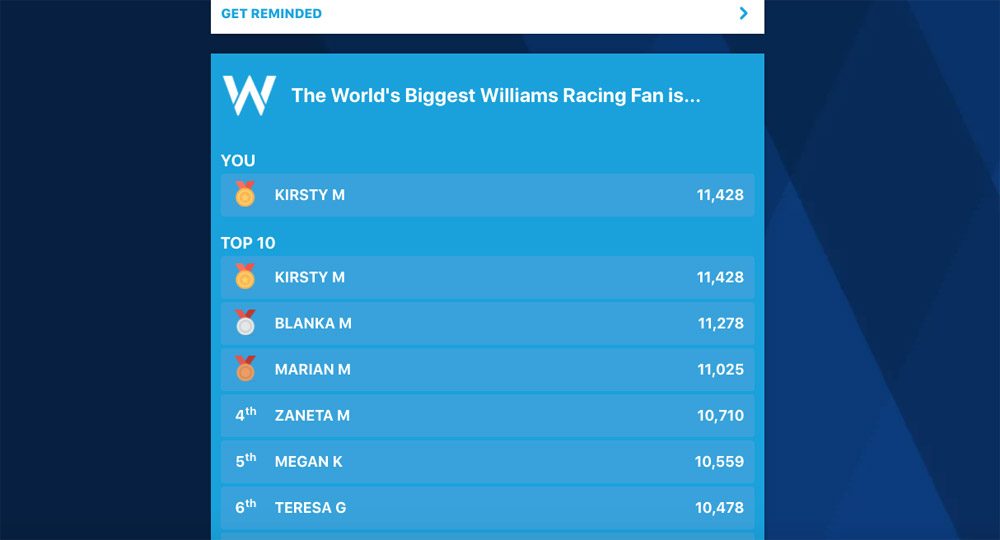 Williams Racing Global Fan Hub