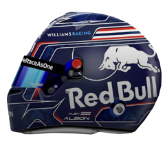 Alex Albon Williams Helmet